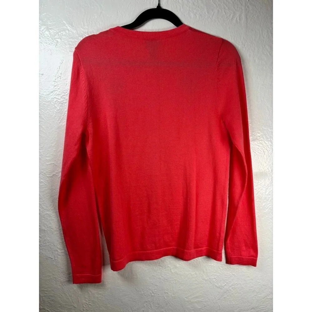Cardigan Swater Women S Coral Floral Embroidered Cotton‎ Grandma Cottage Fairy